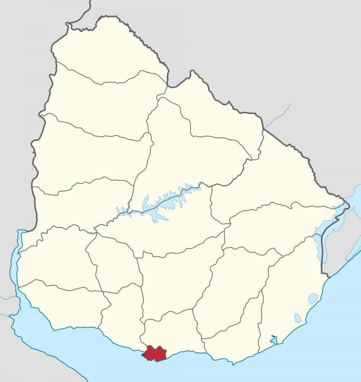 Χάρτης της Ουρουγουάης περίγραμμα