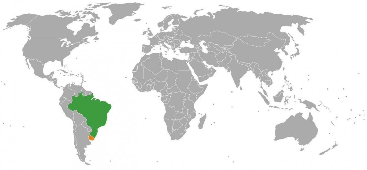 Ουρουγουάη θέση στον παγκόσμιο χάρτη